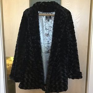 Dennis basso faux fur coat